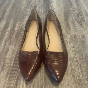 Burgundy Flat Shoe